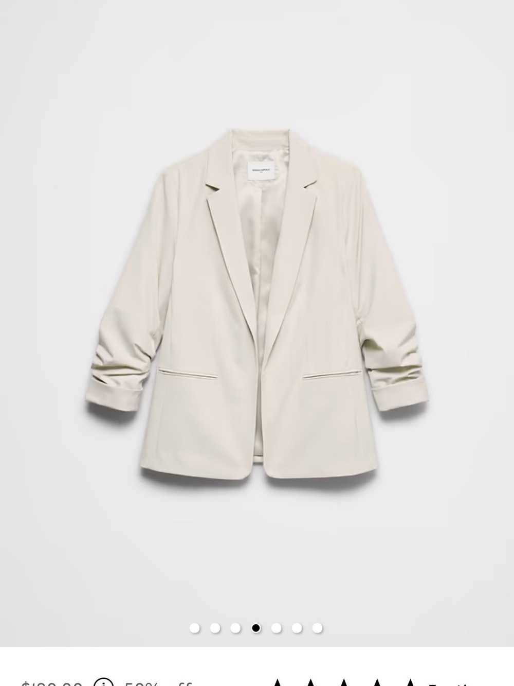 Banana Republic Hayden Cream Open-Front Blazer